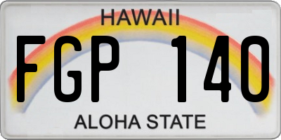 HI license plate FGP140