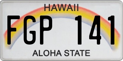 HI license plate FGP141