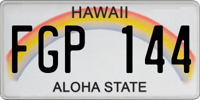 HI license plate FGP144