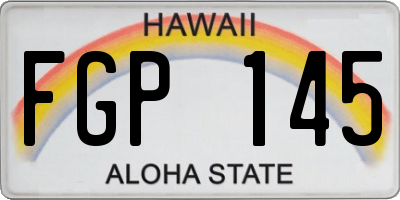 HI license plate FGP145
