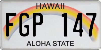 HI license plate FGP147