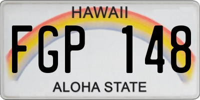 HI license plate FGP148
