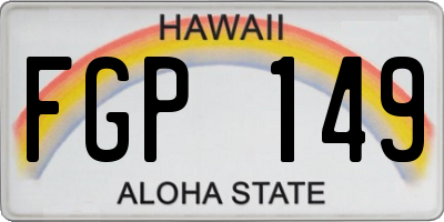 HI license plate FGP149