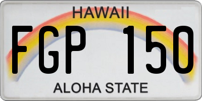 HI license plate FGP150