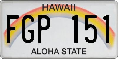 HI license plate FGP151