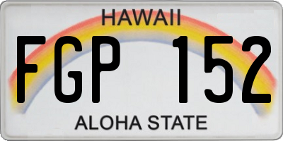 HI license plate FGP152