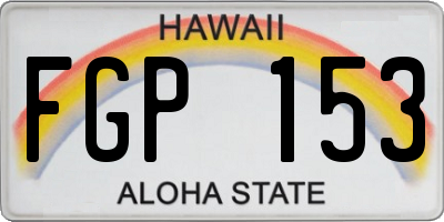 HI license plate FGP153