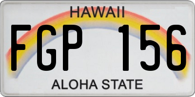 HI license plate FGP156