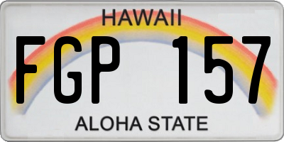HI license plate FGP157
