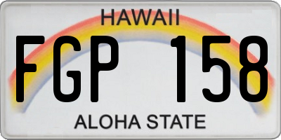 HI license plate FGP158