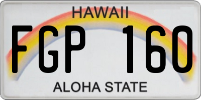 HI license plate FGP160