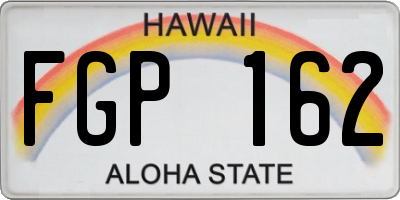 HI license plate FGP162