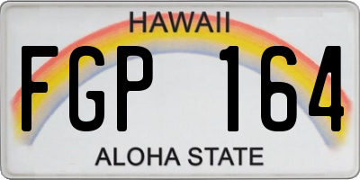 HI license plate FGP164