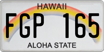 HI license plate FGP165