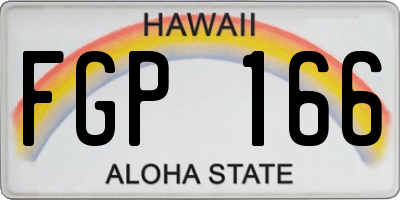 HI license plate FGP166