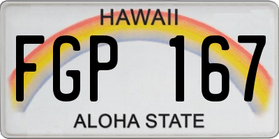 HI license plate FGP167