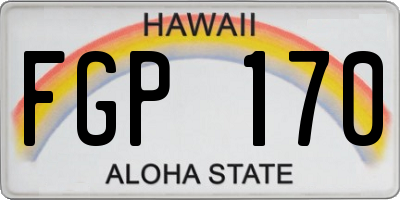 HI license plate FGP170