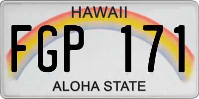 HI license plate FGP171