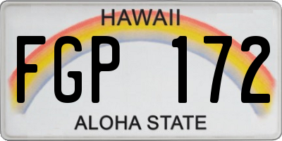 HI license plate FGP172