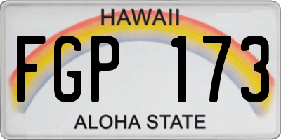 HI license plate FGP173