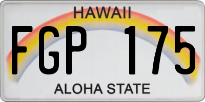 HI license plate FGP175