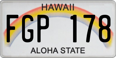 HI license plate FGP178