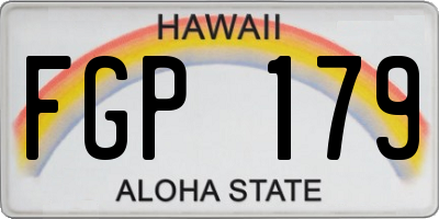 HI license plate FGP179