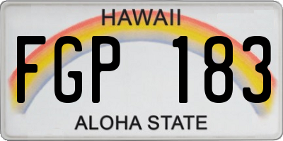 HI license plate FGP183