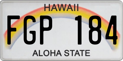 HI license plate FGP184