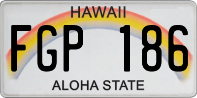 HI license plate FGP186