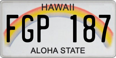 HI license plate FGP187