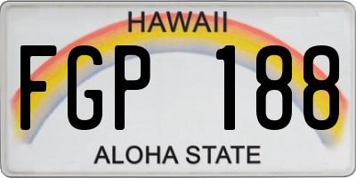 HI license plate FGP188