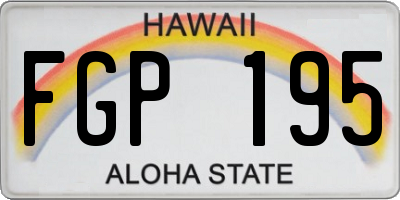 HI license plate FGP195