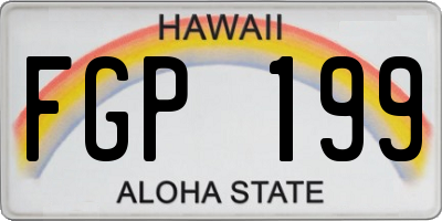 HI license plate FGP199