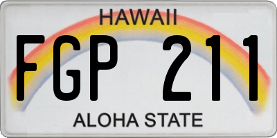 HI license plate FGP211