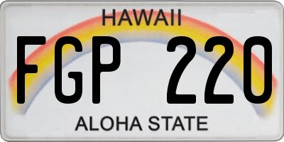 HI license plate FGP220