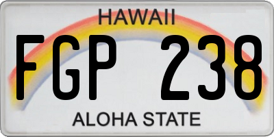 HI license plate FGP238