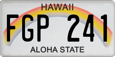 HI license plate FGP241