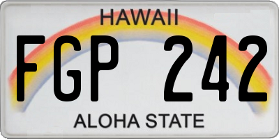 HI license plate FGP242
