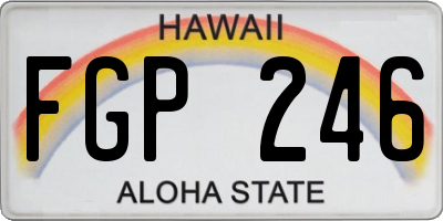 HI license plate FGP246