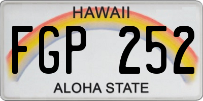 HI license plate FGP252