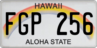 HI license plate FGP256