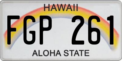 HI license plate FGP261