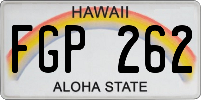 HI license plate FGP262