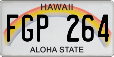 HI license plate FGP264