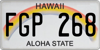 HI license plate FGP268