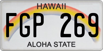 HI license plate FGP269