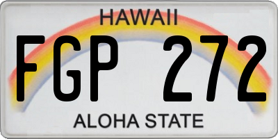 HI license plate FGP272