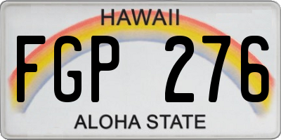 HI license plate FGP276