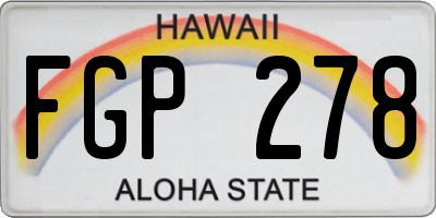 HI license plate FGP278